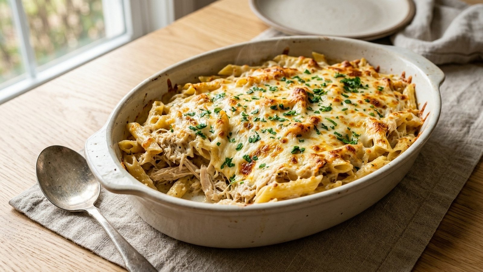 Slow Cooker Olive Garden Chicken Pasta Bake
